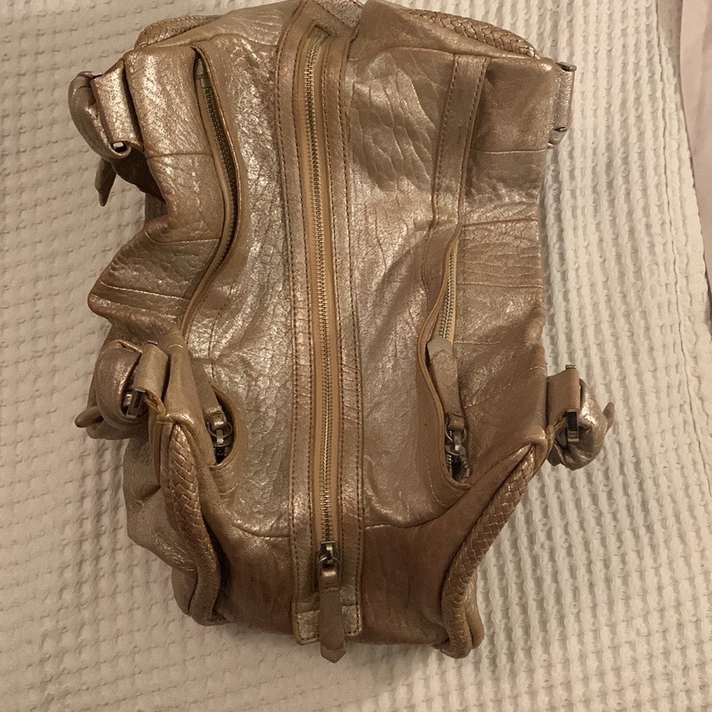 Cole Haan  Pleated Beige Metalic Hobo Bag - Picture 2 of 11